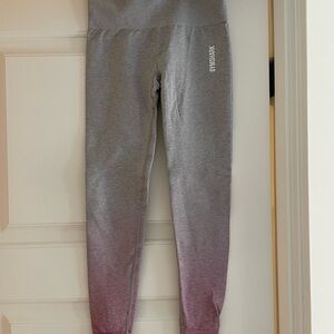 Gymshark Gray and Pink Ombré Leggings